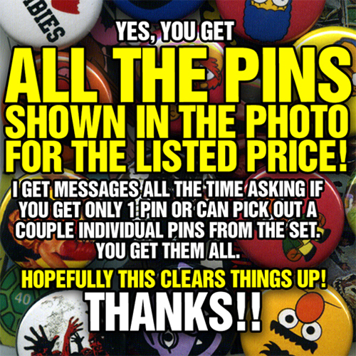 FUTURAMA KIDROBOT 1" PINS / BUTTONS (fry zoidberg hypnotoad devil set poster