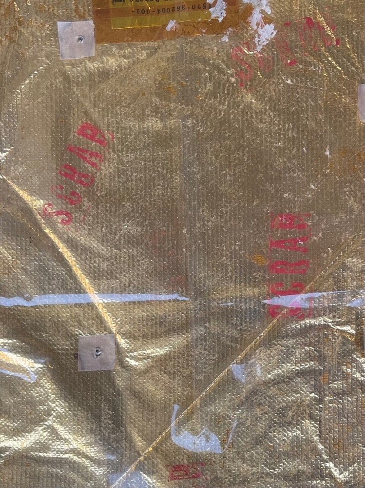 SPACE SHUTTLE PROGRAM OBSOLETE STAMPED SCRAP LARGE 16 x 22 KAPTON TCS BLANKET