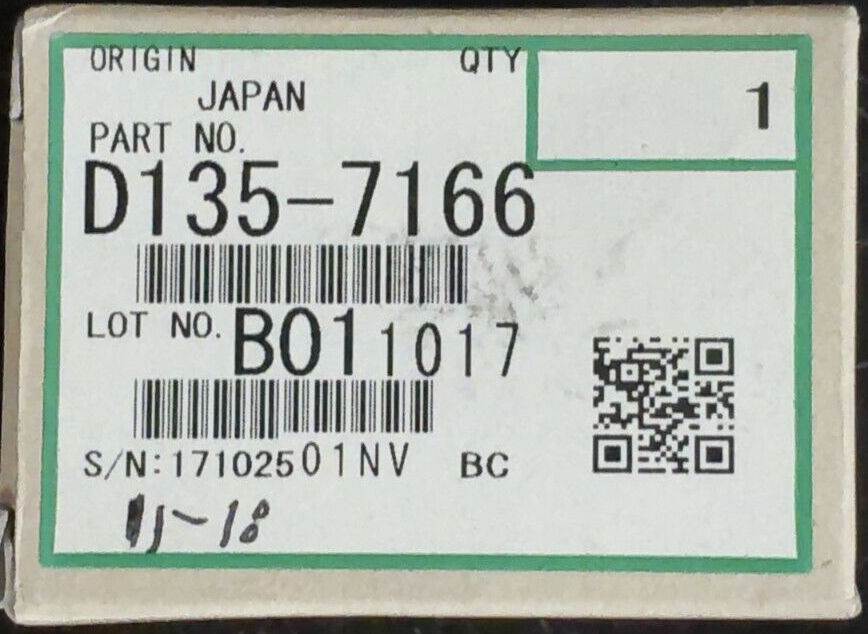Genuine Ricoh D135-7166 D1357166 Roller:Driven:Reverse Exit C5100 / MPC8002