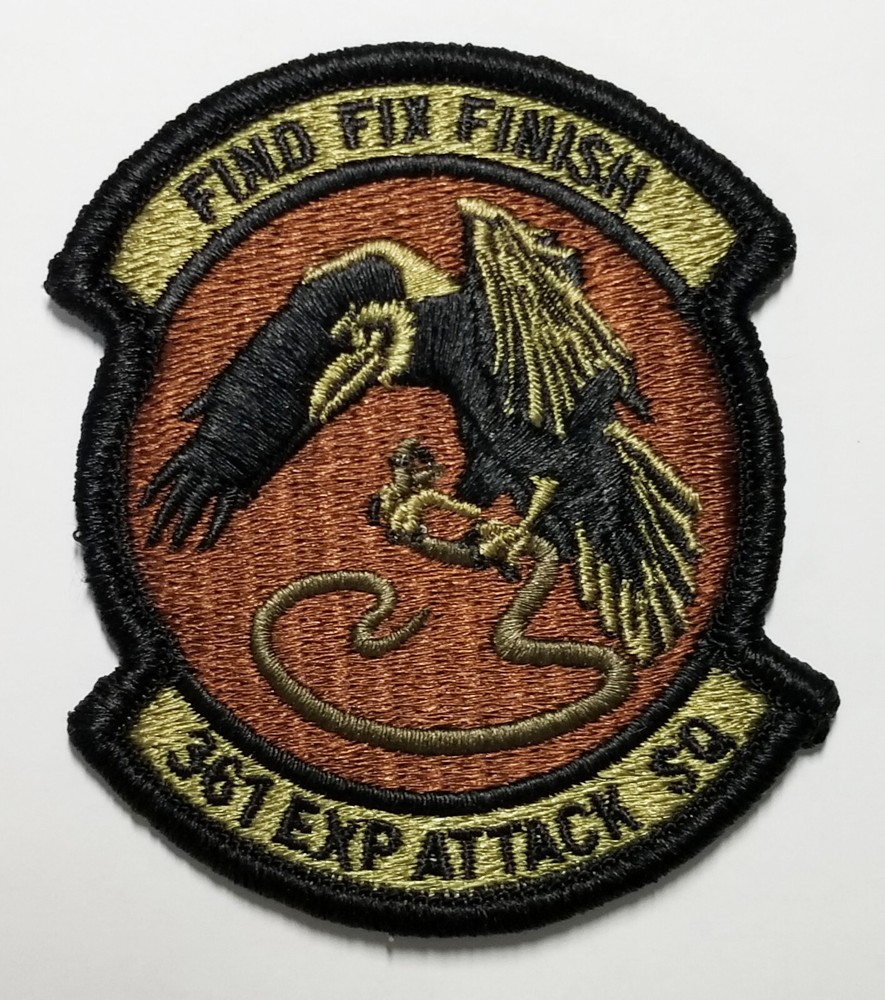 US Air Force 361st Expeditionary Attack Squadron Subdued Hook Back Patch