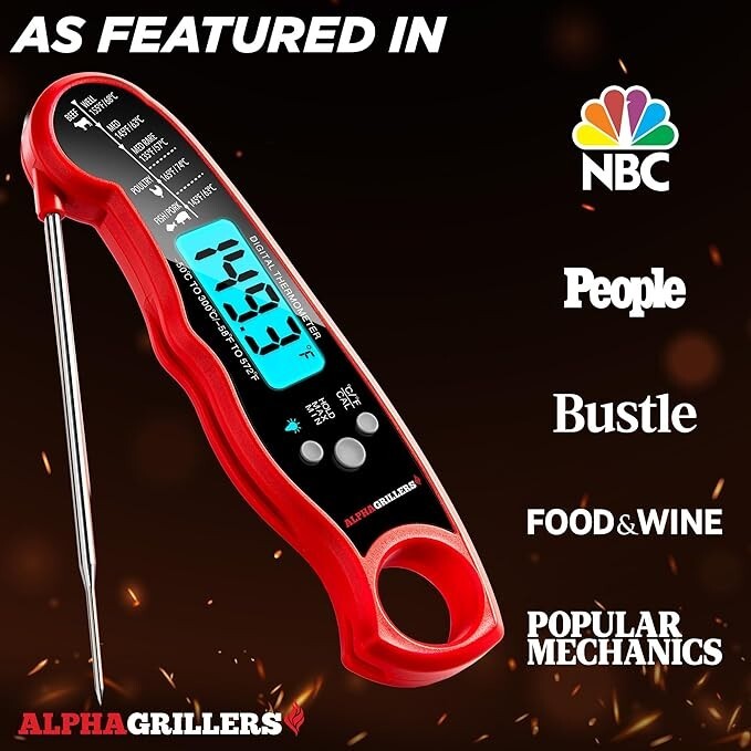 Instant Read Meat Thermometer – Fast, Accurate & Waterproof Grill Tool