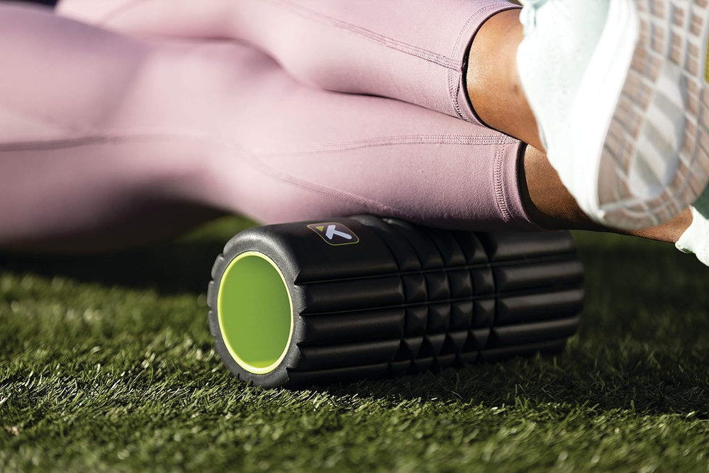 Performance Therapy Grid Travel Foam Roller for Exercise, Deep Tissue Massage an