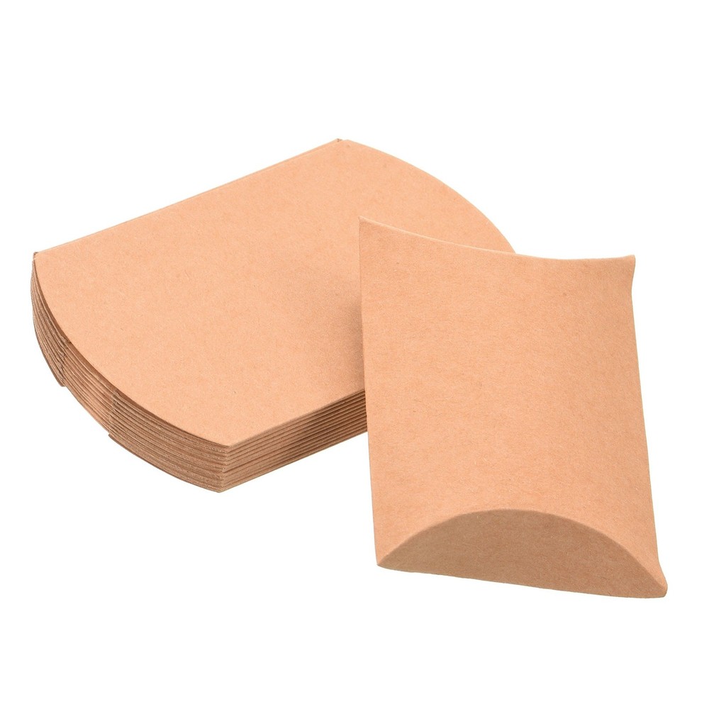 100Pcs 3.5 x 2.6 Inch Pillow Boxes Wedding Paper Gift Boxes Yellow