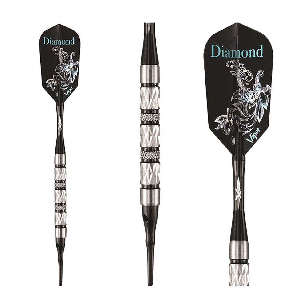 Viper Diamond Tungsten Soft Tip Dart Set - Dartboard Accessory- Black - 18 Grams