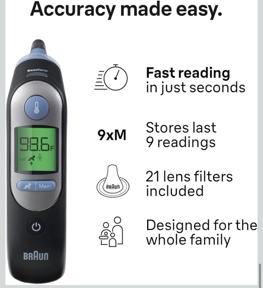 Never Used- Braun Thermoscan 7