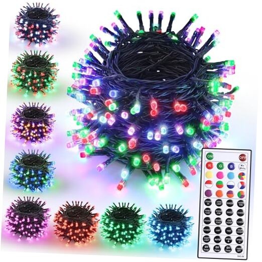 Easter String Lights Outdoor - 100FT 300LED RGB Pastel String Lights with