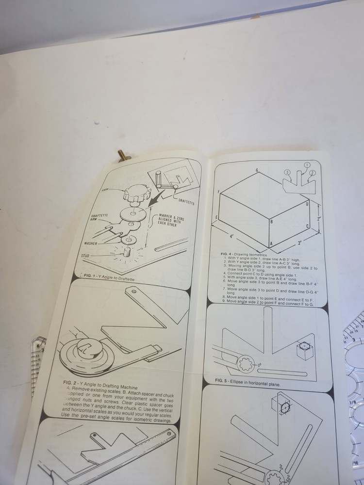 Draftette Y Angle Multipurpose Drafting Angle Measuring Tool Ruler
