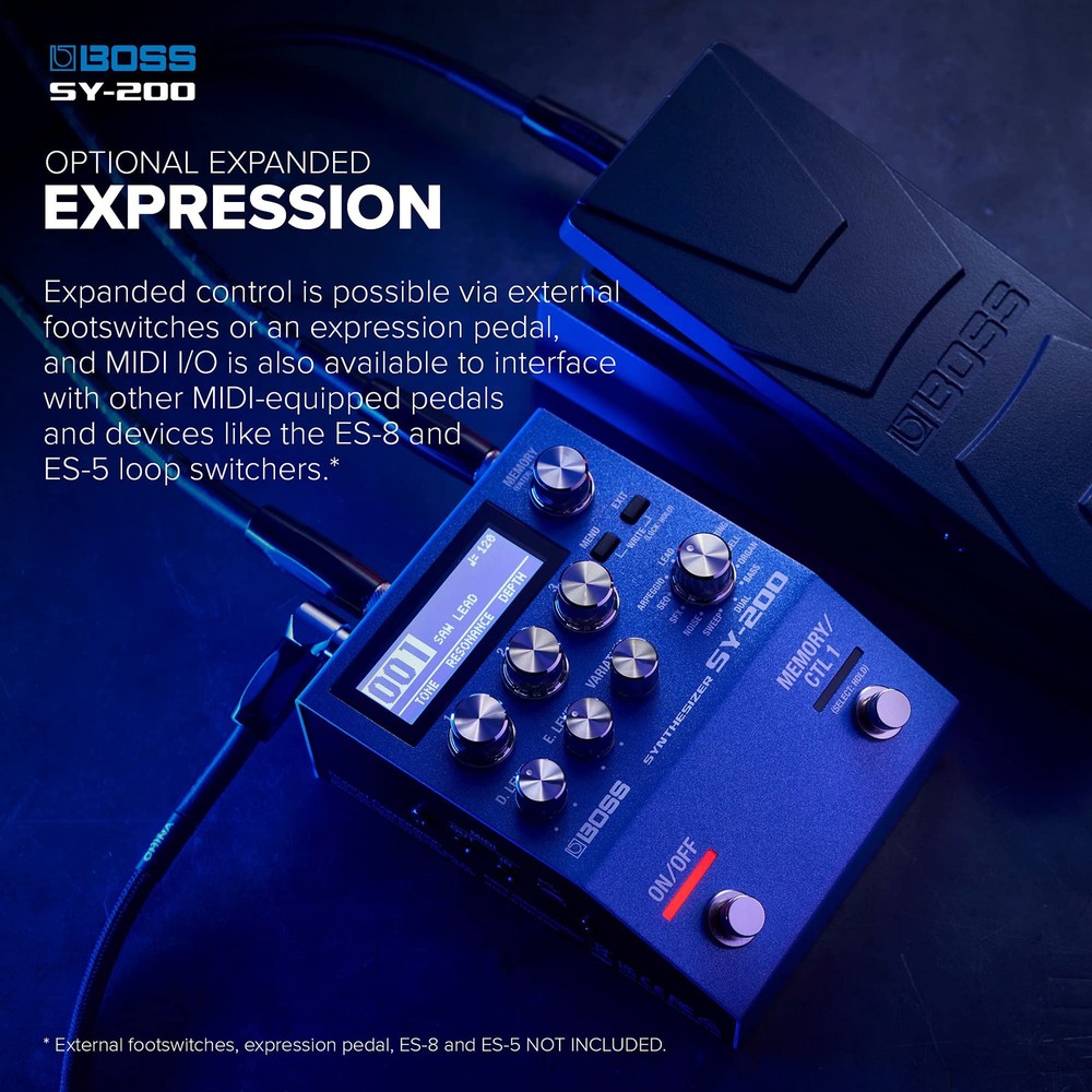 BOSS SY-200 SYNTHESIZER EFFECTS PEDAL – Advanced BOSS Polyphonic Guitar Synth...