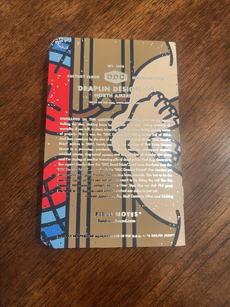Field Notes Single Notebook DDC Deadest Print