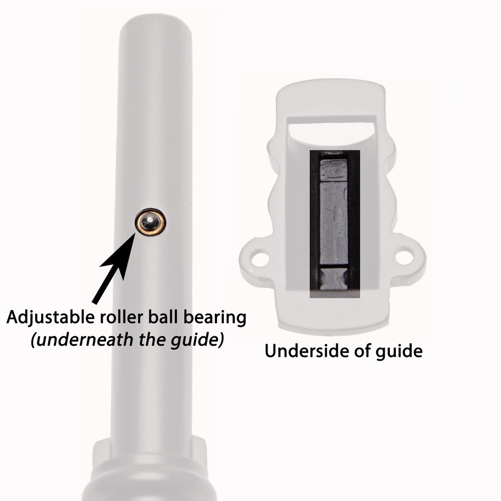 Chanson Hardware Solid Brass 8" Surface Bolt w/ Ornate Guides - Satin Brass