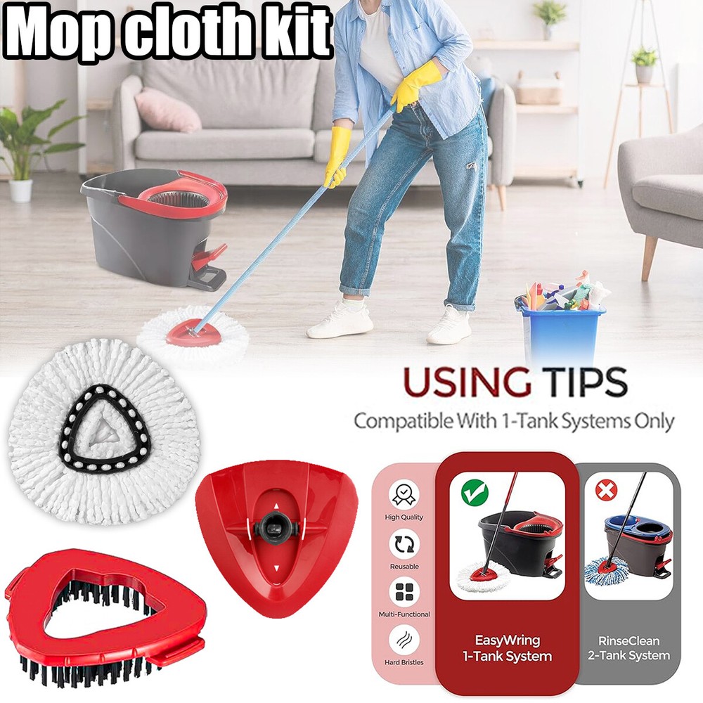 Spin Mop Refill Head Replacement For O Cedar EasyWring Spin Mop kit