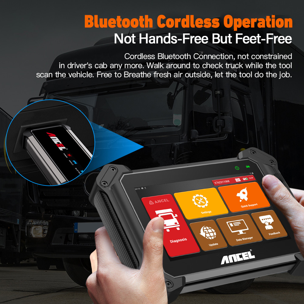 24V Heavy Duty Truck OBD2 Scanner Bluetooth Diagnostic Tool Coding Programming