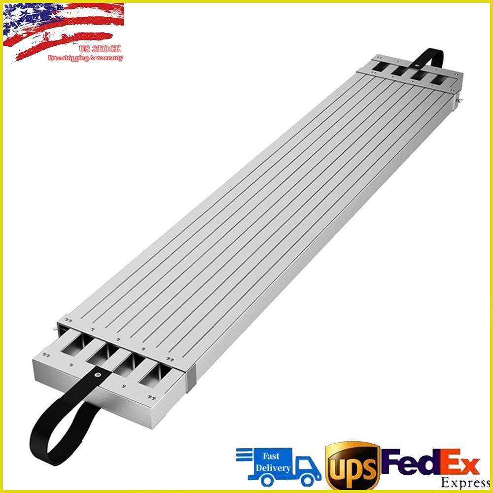 6-9 Ft Aluminum Work Plank Adjustable Platform 440lbs Capacity Scaffold Plank US