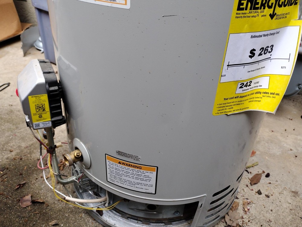 Water Heater, gas, 40 gal, Bradford White Eco-Defender, Sacramento area