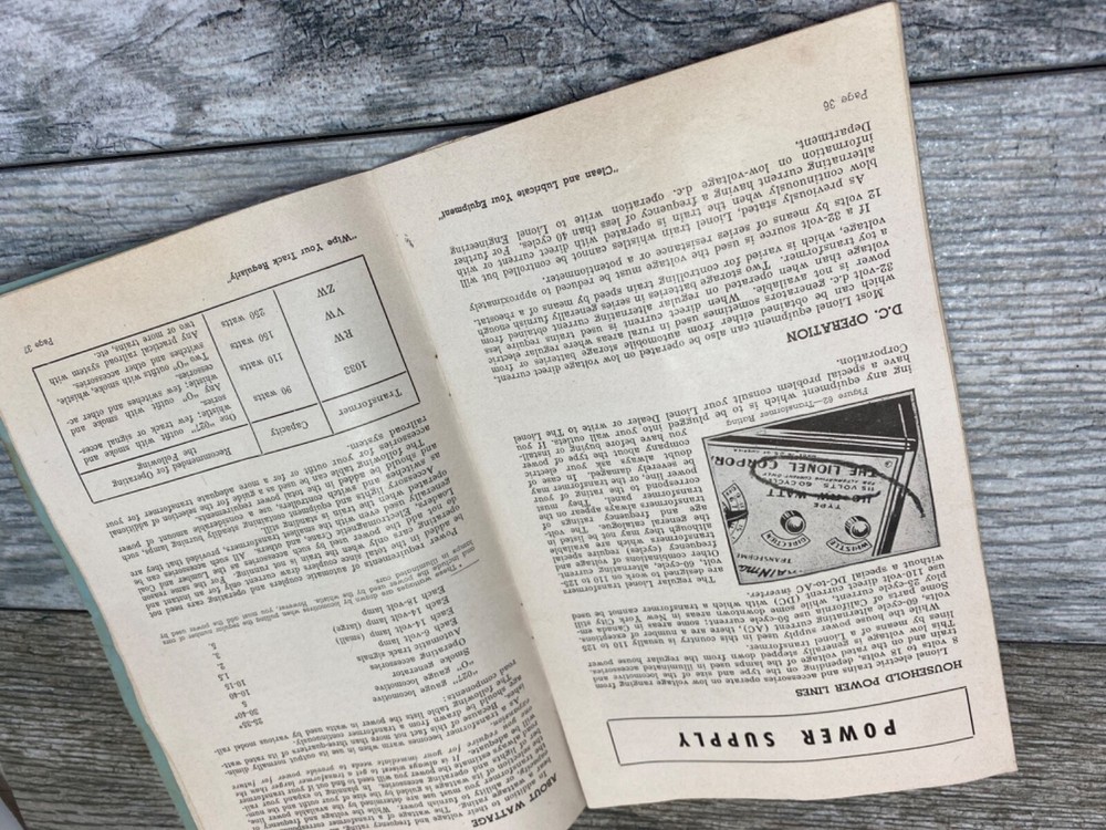 INSTRUCTIONS FOR ASSEMBLING AND OPERATING LIONEL TRAINS 1949
