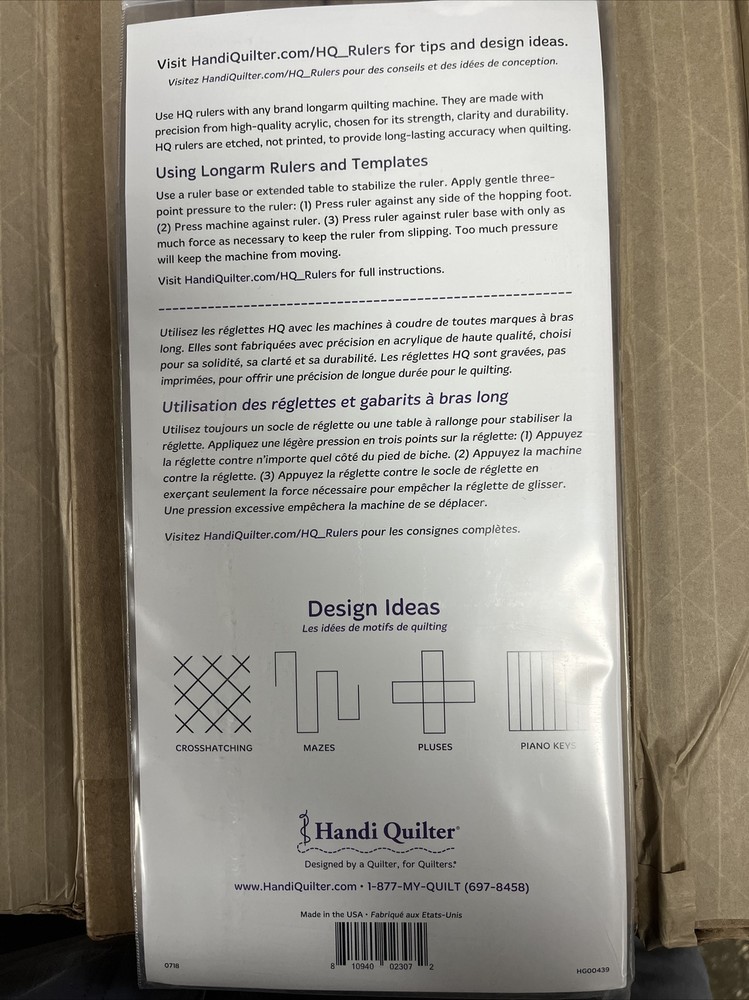 Handi Quilter Line Grid Ruler