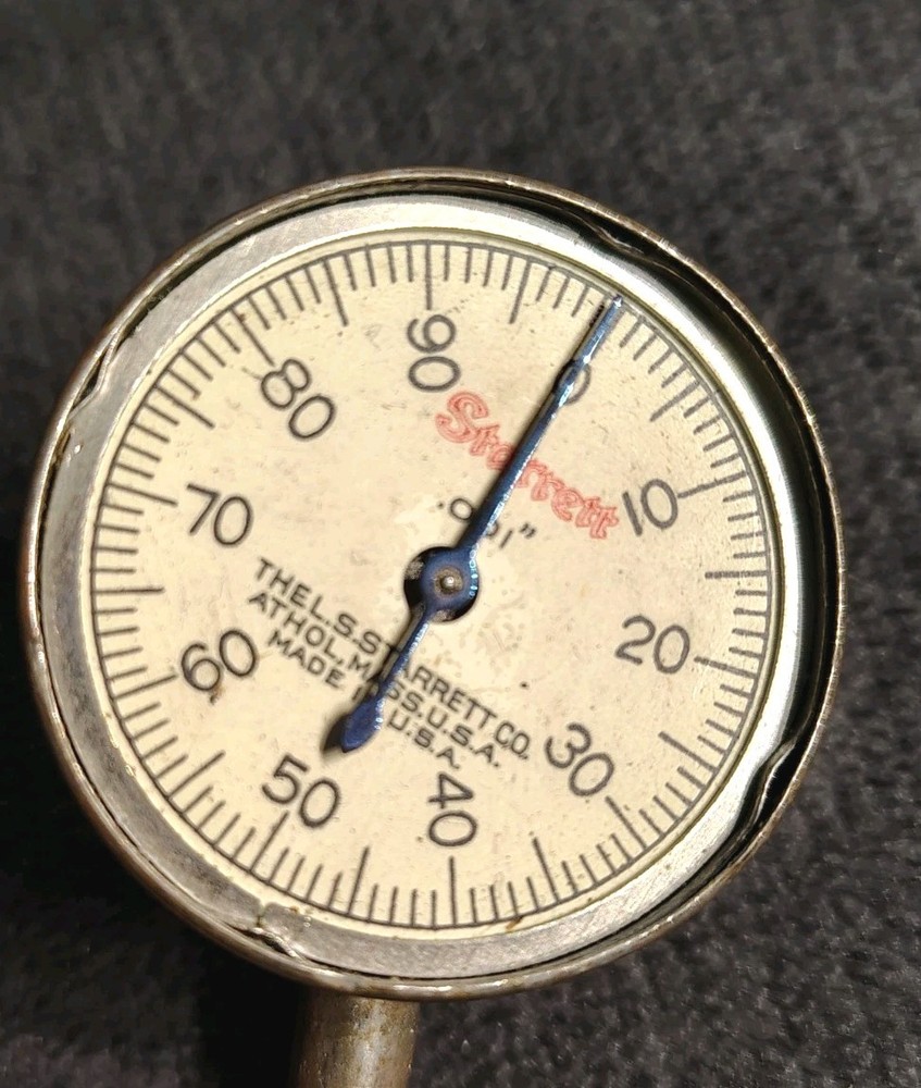 Vintage Starrett Dial Indicator (Missing Lens Cover See Description)