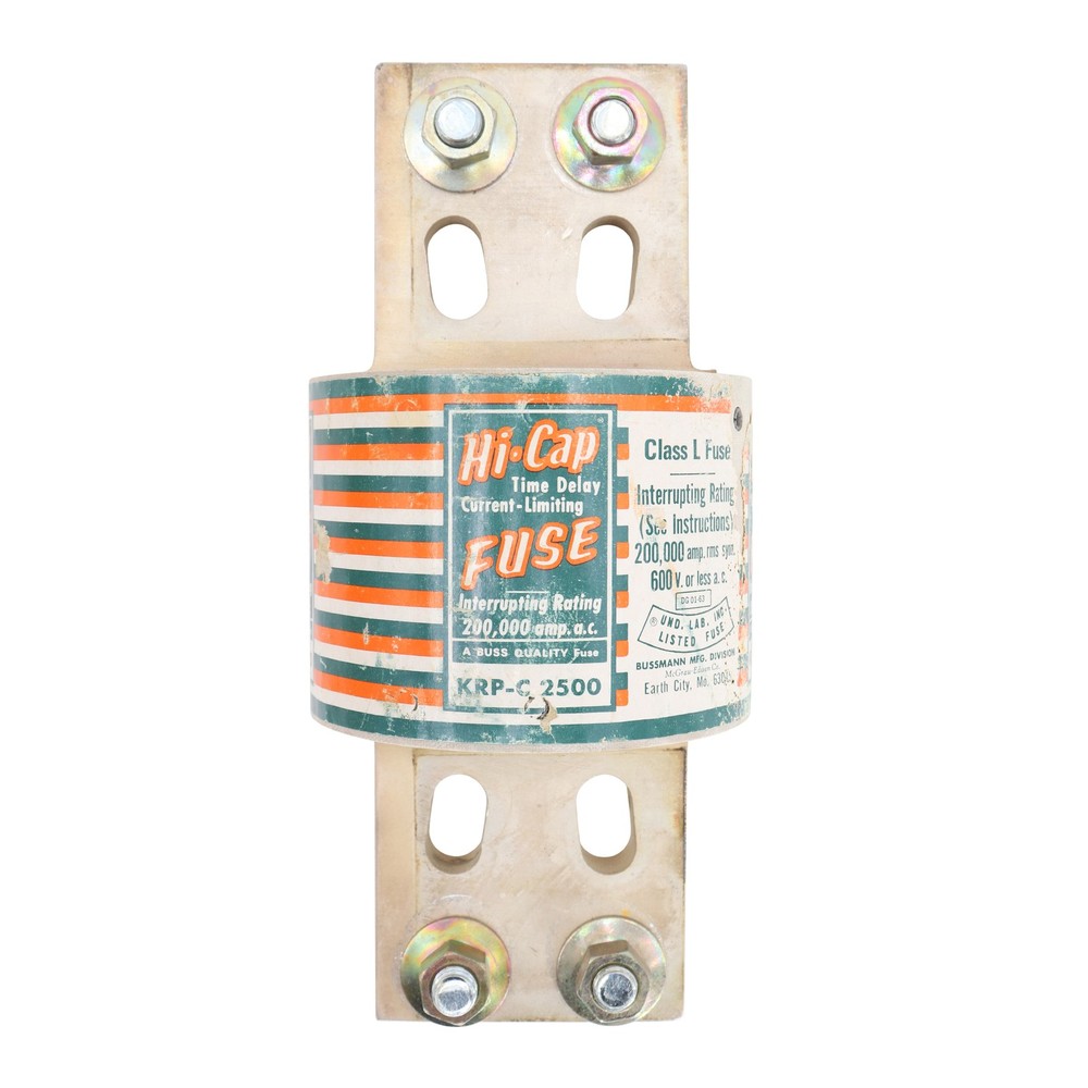 BUSSMANN KRP-C-2500 CURRENT LIMITING, TIME-DELAY FUSE, CLASS L, 2500A, 600V