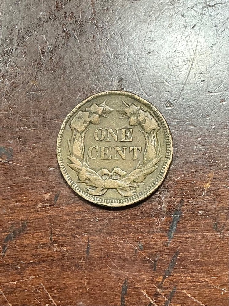 1857 FLYING EAGLE CENT NICE ALBUM COIN