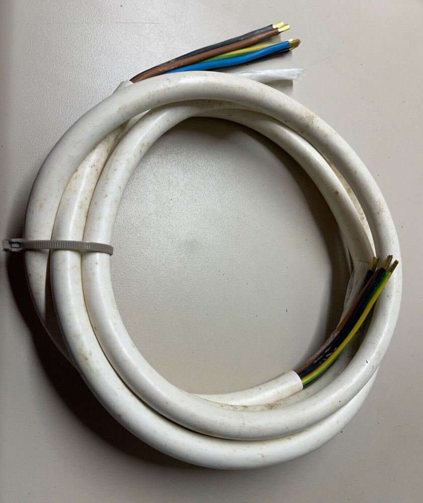 6 ft White Electric Cable 5 Prong 2.5MM Square