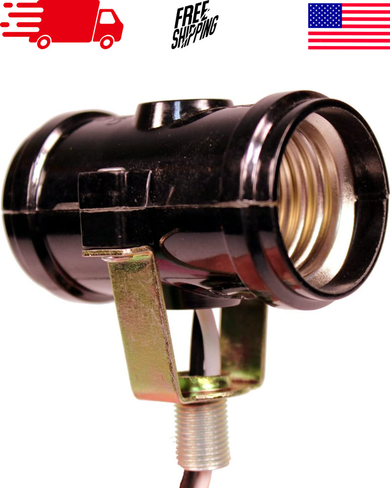 Double Bulb Socket E26 Medium Base Twin Cluster with Bracket and Wire Leads