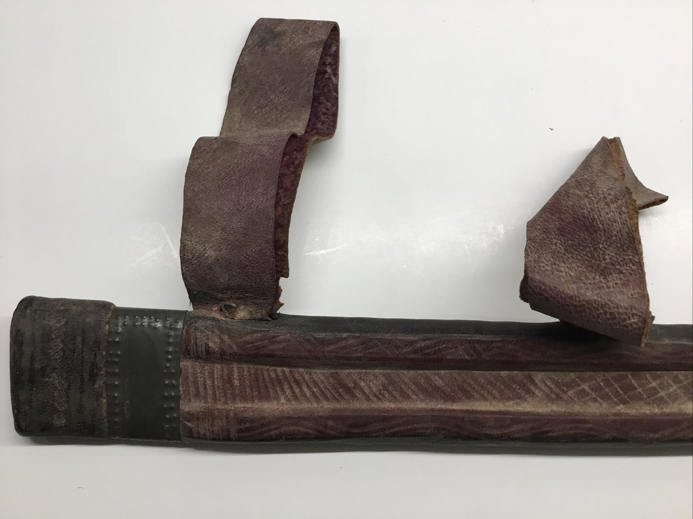 African Long Knife Sheath 19” Thin, Stiff Leather