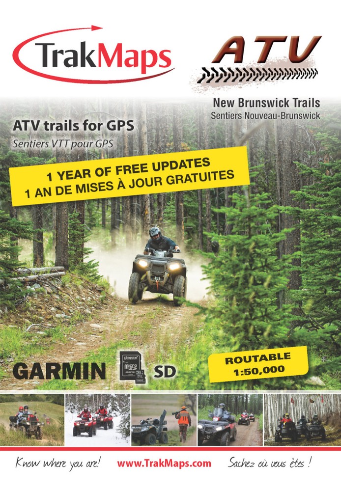 TrakMaps ATV New Brunswick - Garmin GPS Map