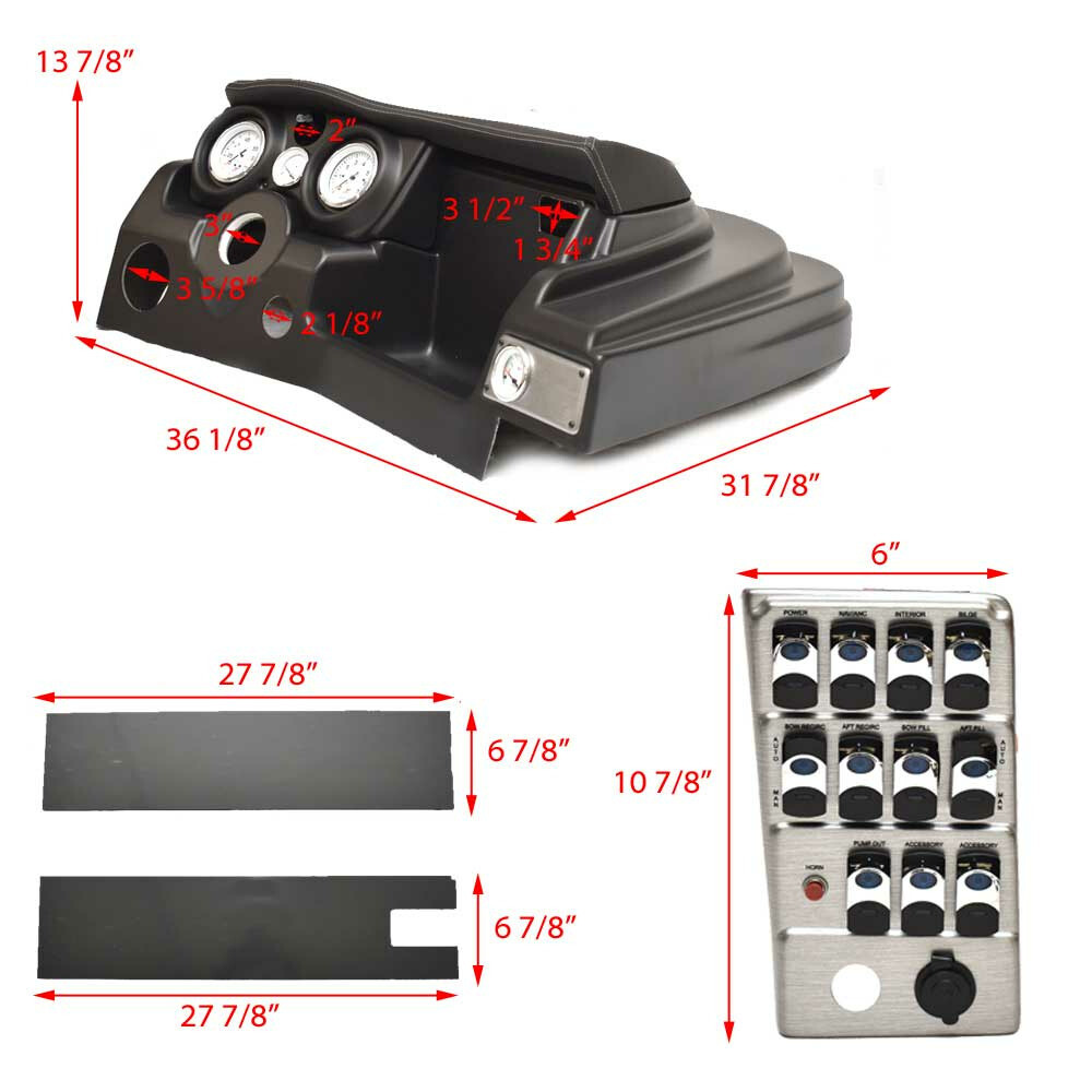 Lund Boat Dash / Switch Panel 2339554 | 2075 / 2175 Pro V Black