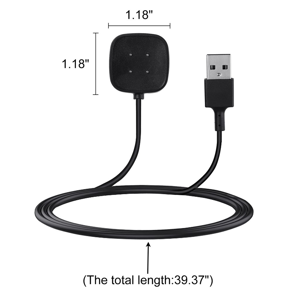 2PCS Wireless Charger For Fitbit Sense / Versa 3 Watch Fast Charging Dock Cable