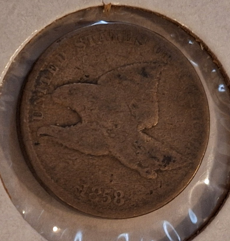 1858 FLYING EAGLE ONE CENT  / PENNY