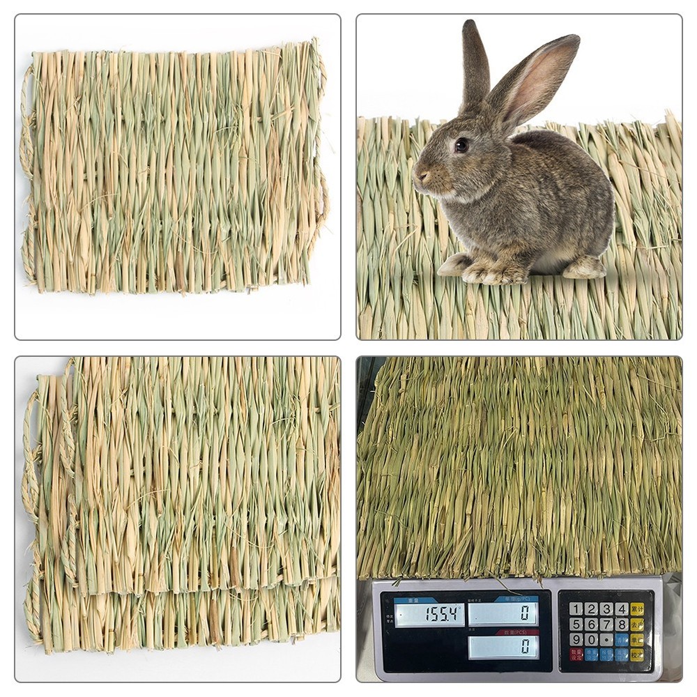 5 Pcs Small Hamster Sleeping Mat Straw Mats for Rabbits Bunny Bedding Cage