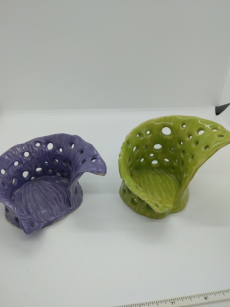 Hand Made Art Pottery Votive Candle Holders