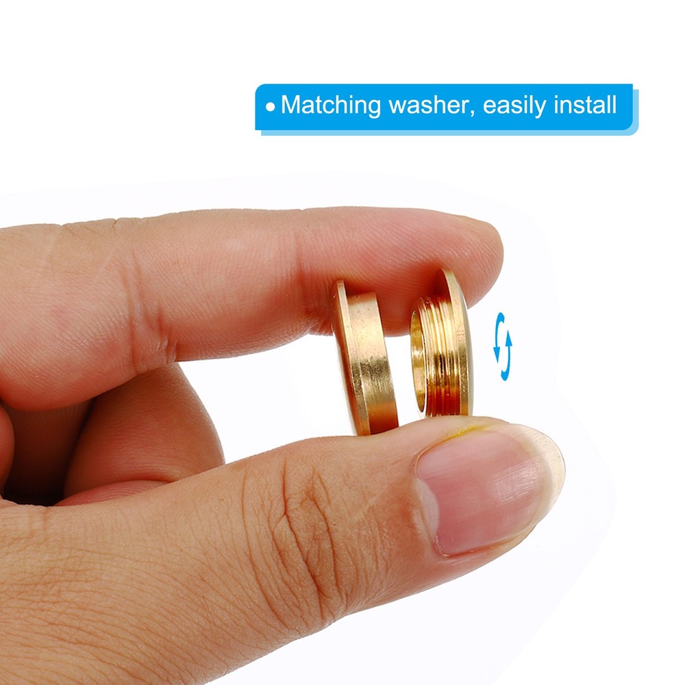 12mm(1/2 Inch) Solid Brass Hole Eyelets, 4 Pcs Arc Surface Grommets, Brass Tone