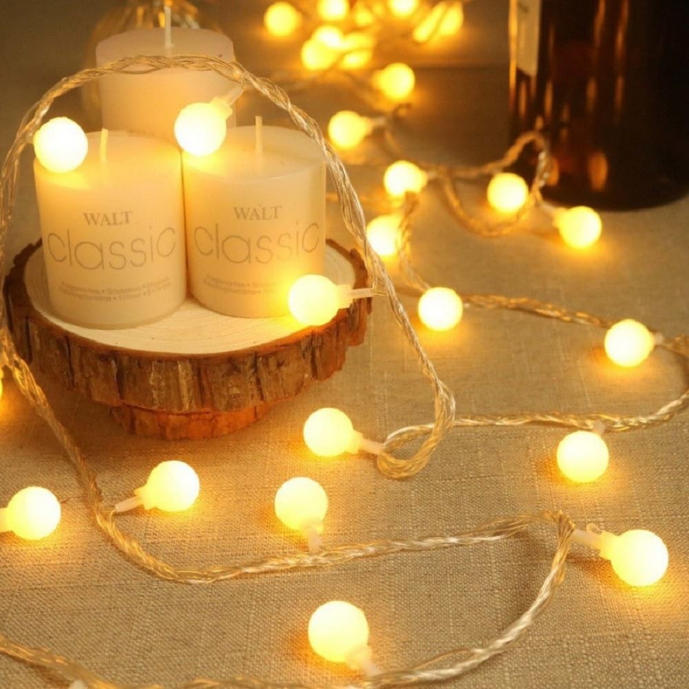 Globe USB String Lights, 20ft 40 LED Globe USB Powered Fairy Lights Warm Whit...