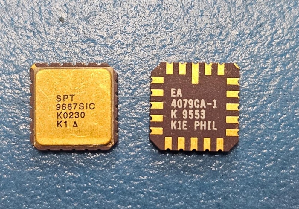(1PC) SPT9687SIC Comparator, 2 Func, 3500uV Offset-Max,1.2ns, BiPolar Gold LCC20