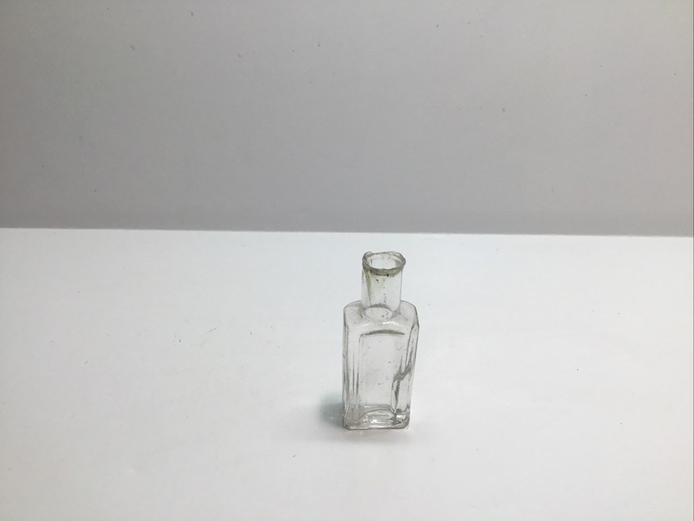 Tiny Antique Paneled Burst Top Perfume/scent Bottle.