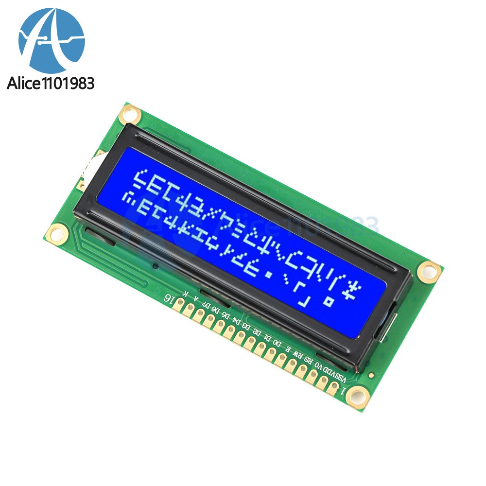 1602 16x2 Character LCD Display Module HD44780 Controller Blue Blacklight