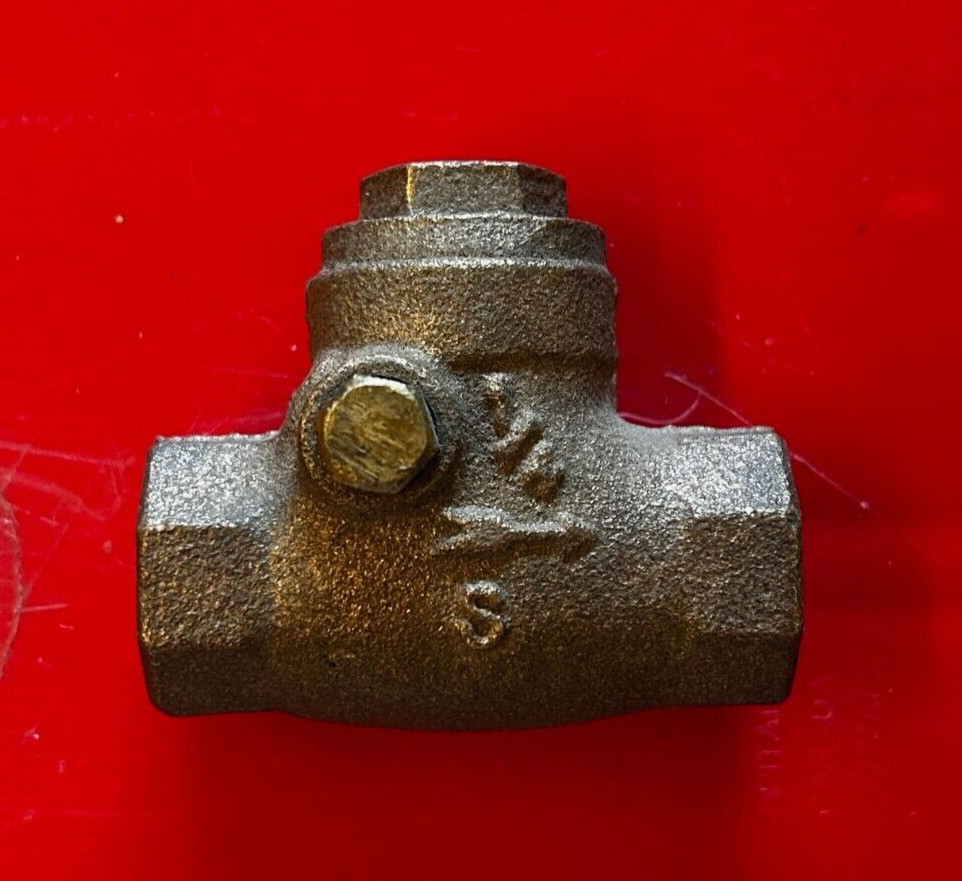 S 1/4" Brass Check Valve Threaded 125 S 200 CWP