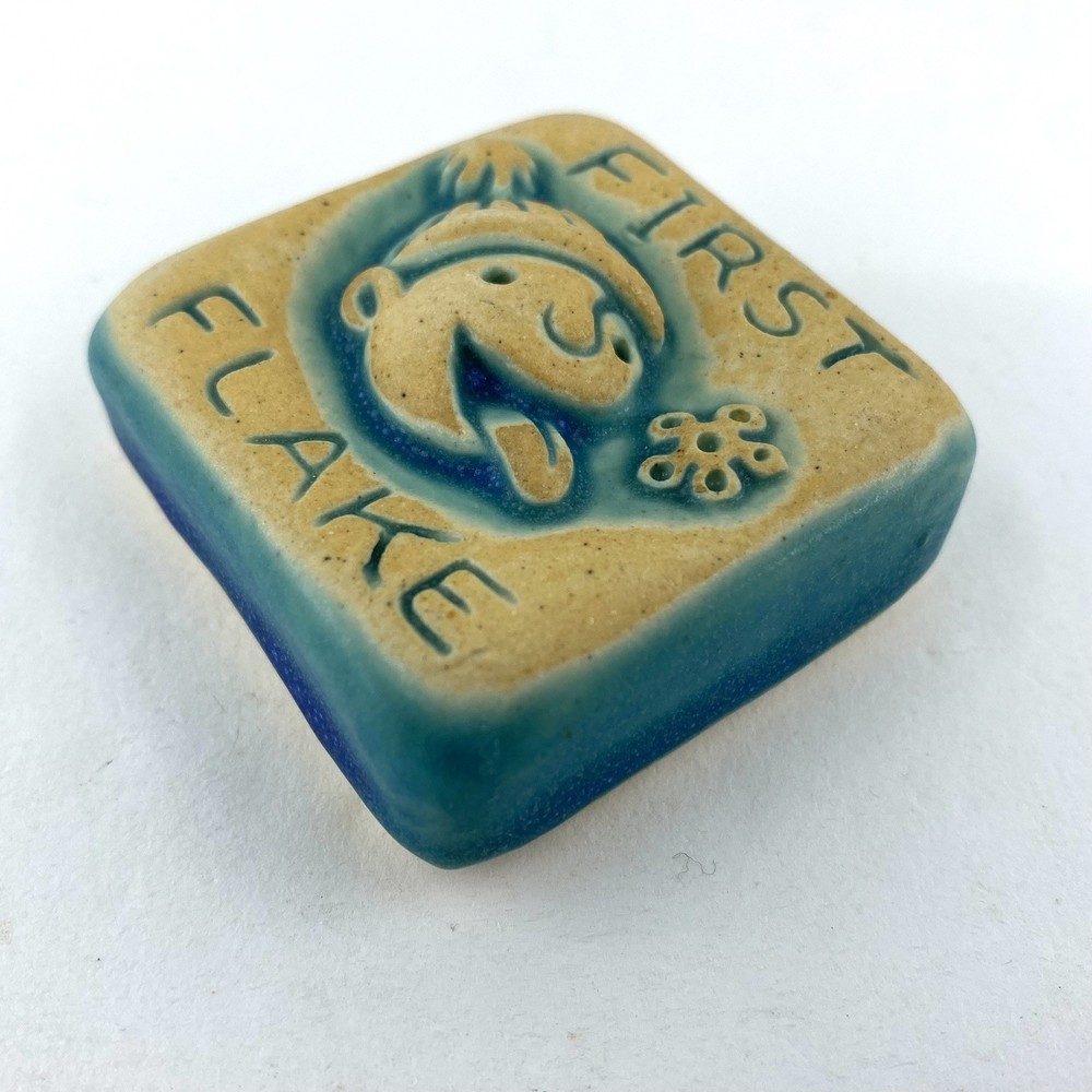 First Flake 2x2" Ceramic Art Tile by Gretchen Kramp