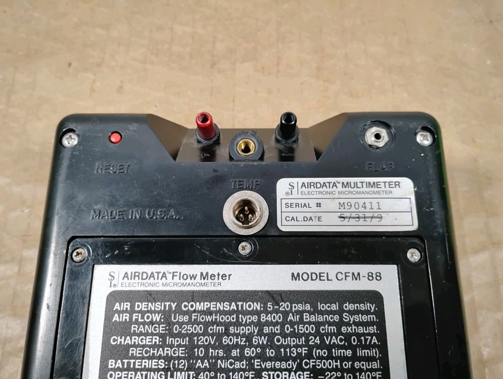 Shortridge Instruments CFM-88 Airdata Flow Meter Electronic Micromanometer