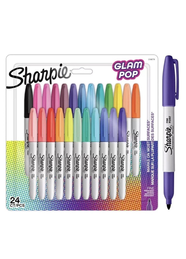 Sharpie Marker Permanent marker Fine Glam Pop 24 Pens
