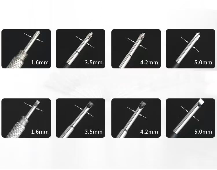 8-in-1 Multi-Function Screwdriver Set with 6 LED Flashlights, Assorted Bits