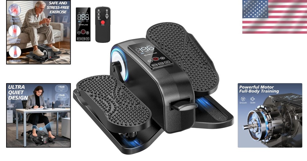 Compact Leg Exerciser with Remote for Seniors - Quiet, Smooth Elliptical Motion