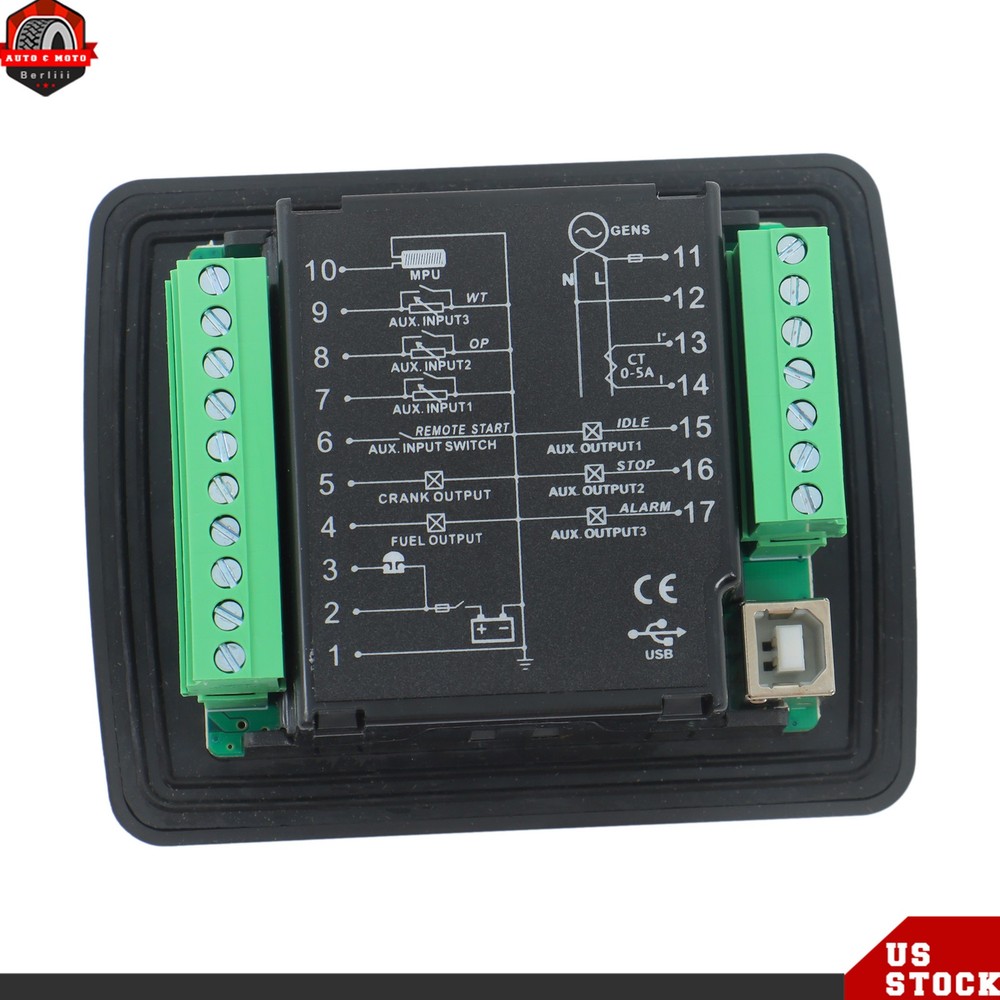DC30D Genset Controller Generator AUTO Start Module AMF With 8-inch backlit LCD