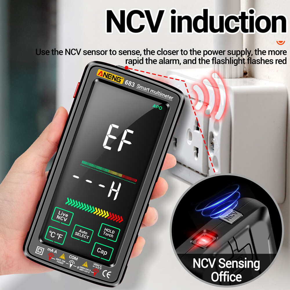 ANENG 683 682 681 Smart Digital Multimeter AC/DC Capacitance Meter Diode Tester