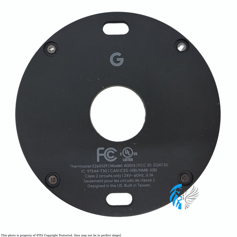 Google Nest 3rd Generation A0013 Programmable Thermostat Wiring BASE ONLY! [LN]™