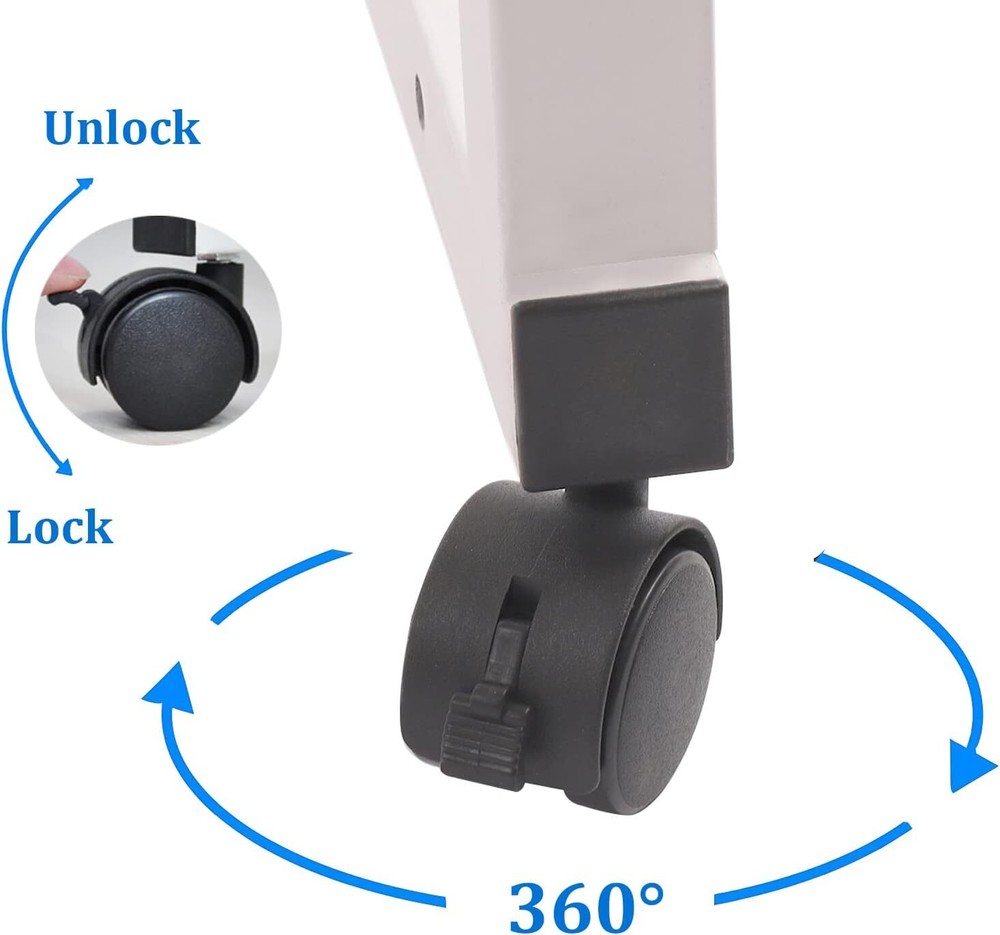Overbed Table With Wheels Adjustable Over Bed Desk Multi-Functional Table Home
