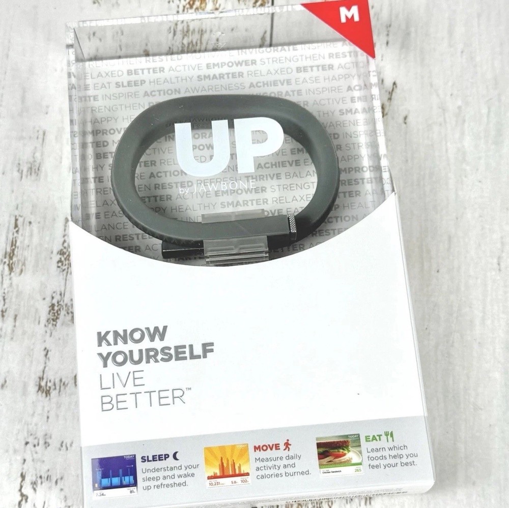 UP by JAWBONE Wireless Wristband Activity Tracker Medium Dark Gray