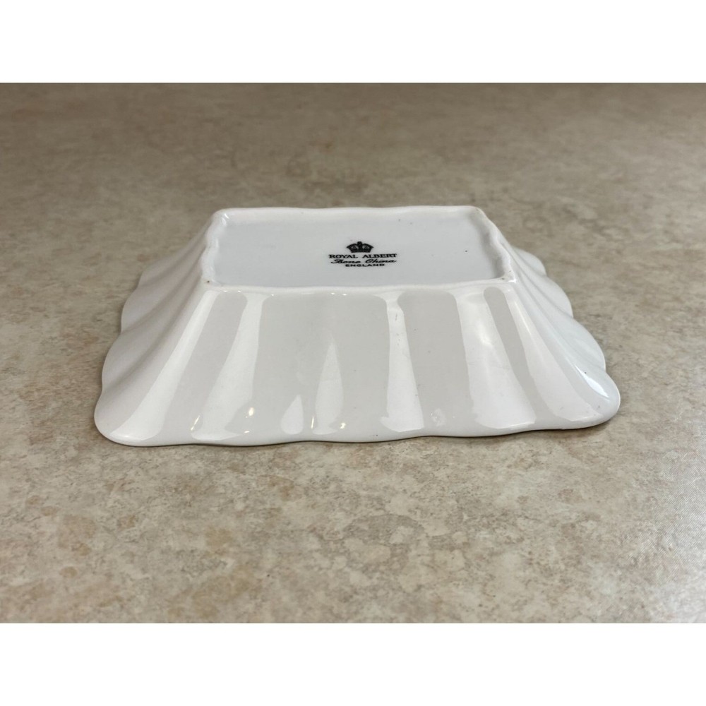 Royal Albert Rectangular 25th Anniversary Fine Bone China England Candy Dish