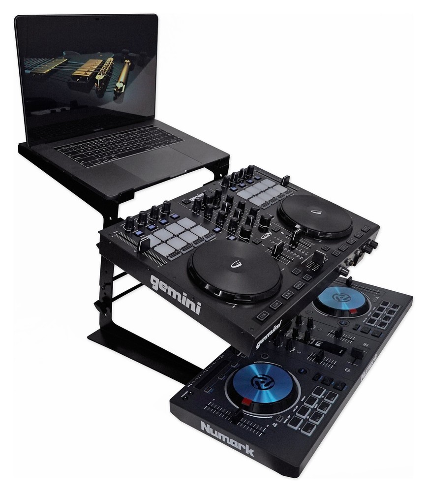 Rockville Dual Shelf Laptop+Controller Stand for M-Audio Code 49 Keyboard